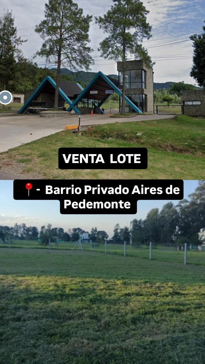 VENTA LOTE  - 📍 Barrio Privado Aires de Pedemonte